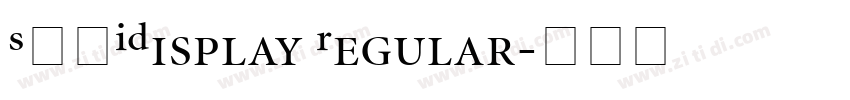 SFUIDisplay Regular字体转换 SFUIDisplay Regular字体转换